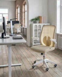 Beliani  Office Chair Overlord Beige - thumbnail 2