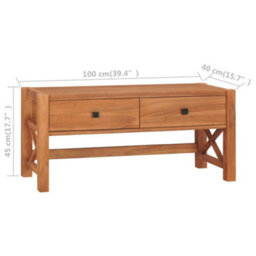 Walplus Tv Cabinet 100X40X45 Cm Teak Wood - thumbnail 9