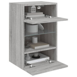 Walplus Tv Wall Cabinet With Led Lights Grey Sonoma 40X30X60.5 Cm - thumbnail 7