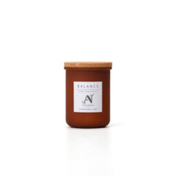Aroma Naturals Verbena, Bergamot, Eucalyptus  Scented Candle -Amber Glass With Cork Lid - thumbnail 1