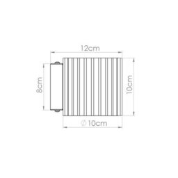Luminosa Lighting Luminosa Aura Up & Down Wall Lamp Taupe 1X G9 - thumbnail 9
