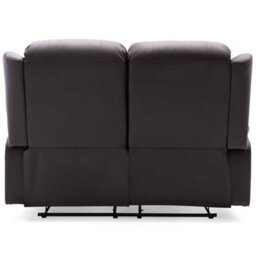 More4Homes Caesar Manual High Back Luxury Bond Grade Leather Recliner 2 Seater Sofa (Brown) - thumbnail 5