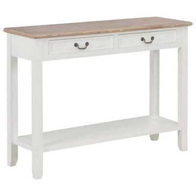 Berkfield Console Table White 110X35X80 Cm Wood - image 1