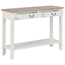 Berkfield Console Table White 110X35X80 Cm Wood - thumbnail 2