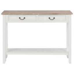 Berkfield Console Table White 110X35X80 Cm Wood - thumbnail 3