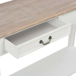 Berkfield Console Table White 110X35X80 Cm Wood - thumbnail 7