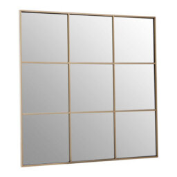 Orsina Oriel Grid Wall Mirror With Gold Finish Frame - thumbnail 2
