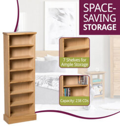 Hallowood Furniture Waverly Oak Cd Rack - thumbnail 5