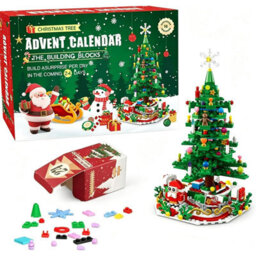 CLEFFNS Advent Calendar 2026 Adult Christmas Tree Building Blocks Holiday 24 Days Christmas Countdown Calendars Blocks Gift With Led Light - thumbnail 1
