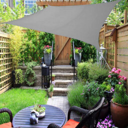 Grey 200X300Cm Rectangular Polyester Shade Sail 95% Uv Protection Waterproof - thumbnail 5