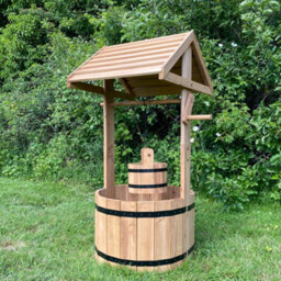 Selections Large Wooden Wishing Well Garden Planters (Set Of 2) - thumbnail 2