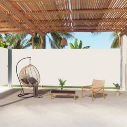 Walplus Retractable Side Awning Garden Sun Shade Canopy Gazebo For Back Door, Porch, Patio Cream 220X1000 Cm - thumbnail 1