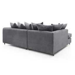 Abakus Direct Jumbo Grey Cord Left Facing Corner Sofa For Living Room With Thick Luxury Deep Filled Cushioning - thumbnail 7