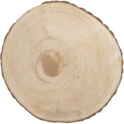 Urbn-Living Urbnliving Rustic Natural Wooden Slice 30Cm Round With Bark, Decorative Log Plate For Table Centerpieces - 4 Pack - thumbnail 4