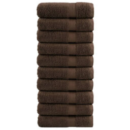 Berkfield Premium Bath Towels Solund 10Pcs Brown 100X150Cm 600Gsm