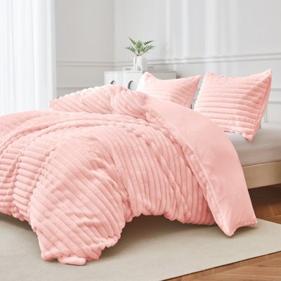 Groundlevel Super Soft Luxury Faux Fur Stripe Duvet