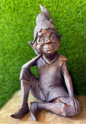 Inspirational Gifting Pixie Sitting Garden Sculpture Ornament Resin Statue - thumbnail 3