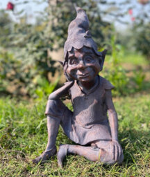 Inspirational Gifting Pixie Sitting Garden Sculpture Ornament Resin Statue - thumbnail 2