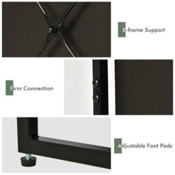Costway Industrial Bookshelf 3-Drawer Dresser Narrow Storage Rack W/ Steel Frame - thumbnail 9