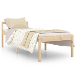 Berkfield Bed Frame Solid Wood 75X190 Cm Small Single - thumbnail 2