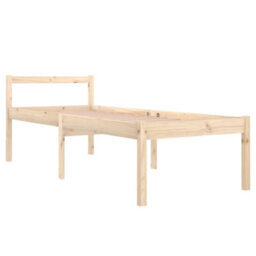 Berkfield Bed Frame Solid Wood 75X190 Cm Small Single - thumbnail 3