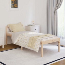 Berkfield Bed Frame Solid Wood 75X190 Cm Small Single - thumbnail 1