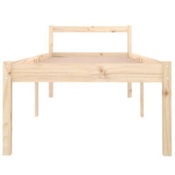 Berkfield Bed Frame Solid Wood 75X190 Cm Small Single - thumbnail 4