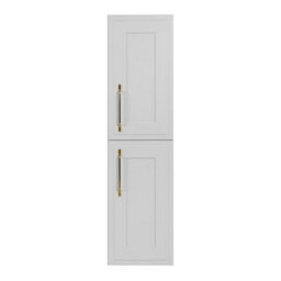 Heze Furniture Classic 2 Bathroom Vanity Units Wall Cabinets Set 35Cm & 60Cm With Worktop - White - thumbnail 6