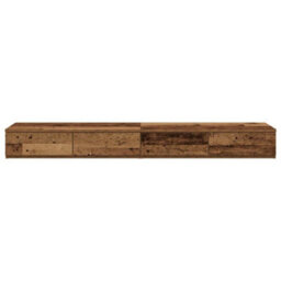 Berkfield Grey Sonoma Bed Drawers 140X36.5X16.5 Cm Made From Engineered Wood - thumbnail 6