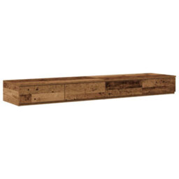 Berkfield Grey Sonoma Bed Drawers 140X36.5X16.5 Cm Made From Engineered Wood - thumbnail 2