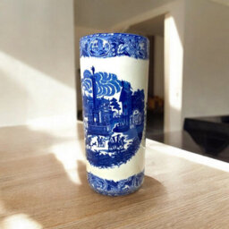 Minster Reepham Round Umbrella Stand - Vase - L20 X W20 X H46 Cm - Blue/white - thumbnail 3