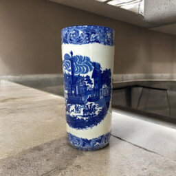 Minster Reepham Round Umbrella Stand - Vase - L20 X W20 X H46 Cm - Blue/white - thumbnail 5
