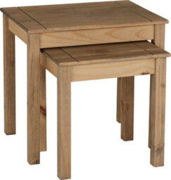 Seconique Panama 2 Table Nest In Natural Wax Finish - thumbnail 1