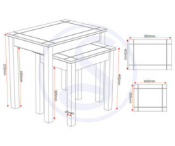Seconique Panama 2 Table Nest In Natural Wax Finish - thumbnail 8