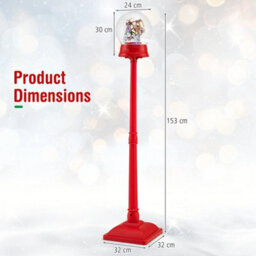 5Ft Musical Christmas Street Lamp Snow Globe Lantern On Stand - thumbnail 2