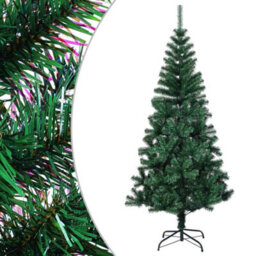 Berkfield Artificial Christmas Tree With Iridescent Tips Green 180 Cm Pvc - thumbnail 1