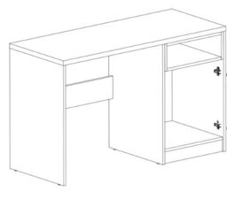 Arte Pok Modern Grey & White  Desk (H)750mm (W)1200mm (D)500mm - Children's Study Computer Desk - thumbnail 2