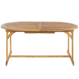 Beliani Maui Ii 6 Seater Garden Dining Set Light Brown Acacia Wood - thumbnail 8