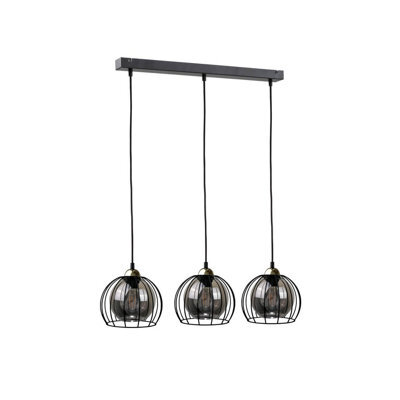 Luminosa Lighting Luminosa Solo Bar Pendant Ceiling Light Black, 60Cm, 3X E27