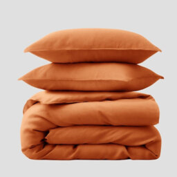 Ameha Plain 3-Piece Duvet Rust Quilt Cover Breathable Microfiber Reversible Double Set With Pillowcase 200 X 200 Cm - thumbnail 5