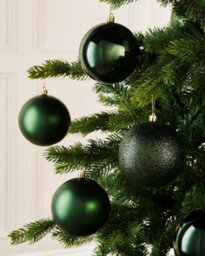 WeRChristmas Sage Green Shatterproof Christmas Baubles, 9 Pack, 10 Cm - thumbnail 2
