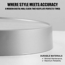 ATEK 12 Inch Silent Wall Clock With Date And Day Temperature Day Of Week Lcd Display For Living Room Lcd Digital Wall Clock - thumbnail 5