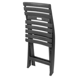 Urbn-Garden Urbngarden 5Pcs Plastic Outdoor Rectangle Anthracite Garden Dining Table & Foldable Chair Furniture Set - thumbnail 4
