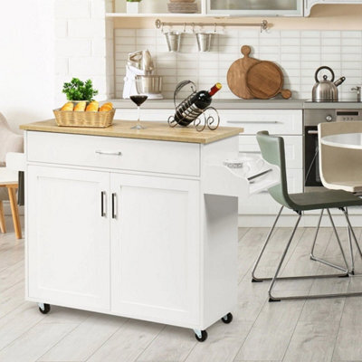 Kitchen Island Storage Trolley Rolling Cart Shelves Cupboard Cabinet Drawer Home - image 1