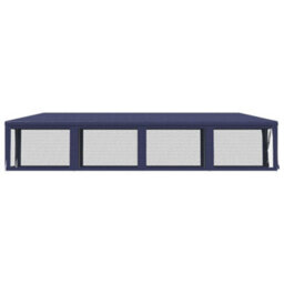Berkfield Party Tent With 10 Mesh Sidewalls Blue 3X12 M Hdpe - thumbnail 4