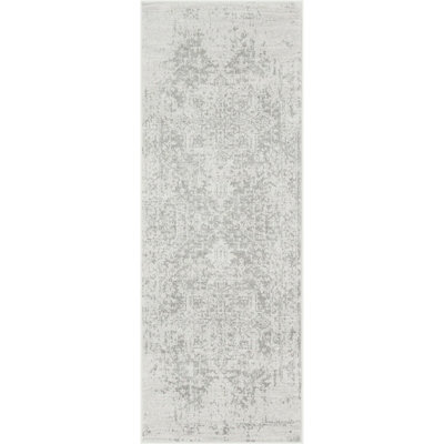 Livabliss Harput-Vintage Grey Blue Orange White Traditional Boho Living Dining Bedroom Rug 80 X 220 Cm Easy Care, Non Shedding - image 1