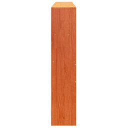 Berkfield Headboard With Storage Wax Brown 200 Cm Solid Wood Pine - thumbnail 5