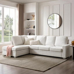 Home Detail Alana Left-Hand Facing Corner Sofa, Cream Linen