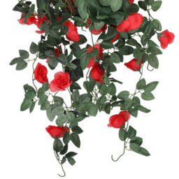 Neel Blue Red Artificial Rose Flower Hanging Vines Silk Garland, 18 Flowers, 110Cm(3.6Ft) - thumbnail 3