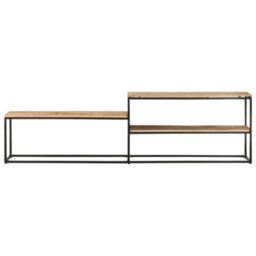 Berkfield Tv Cabinet 180X30X50 Cm Rough Mango Wood - thumbnail 2